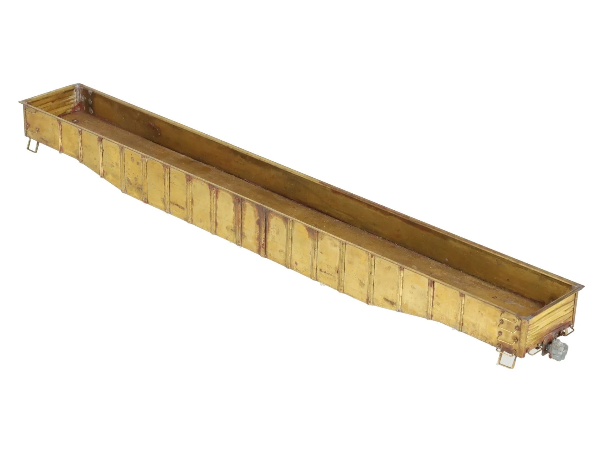 BRASS O Gauge Undecorated Steel Mill 52' Gondola VG - Image 11