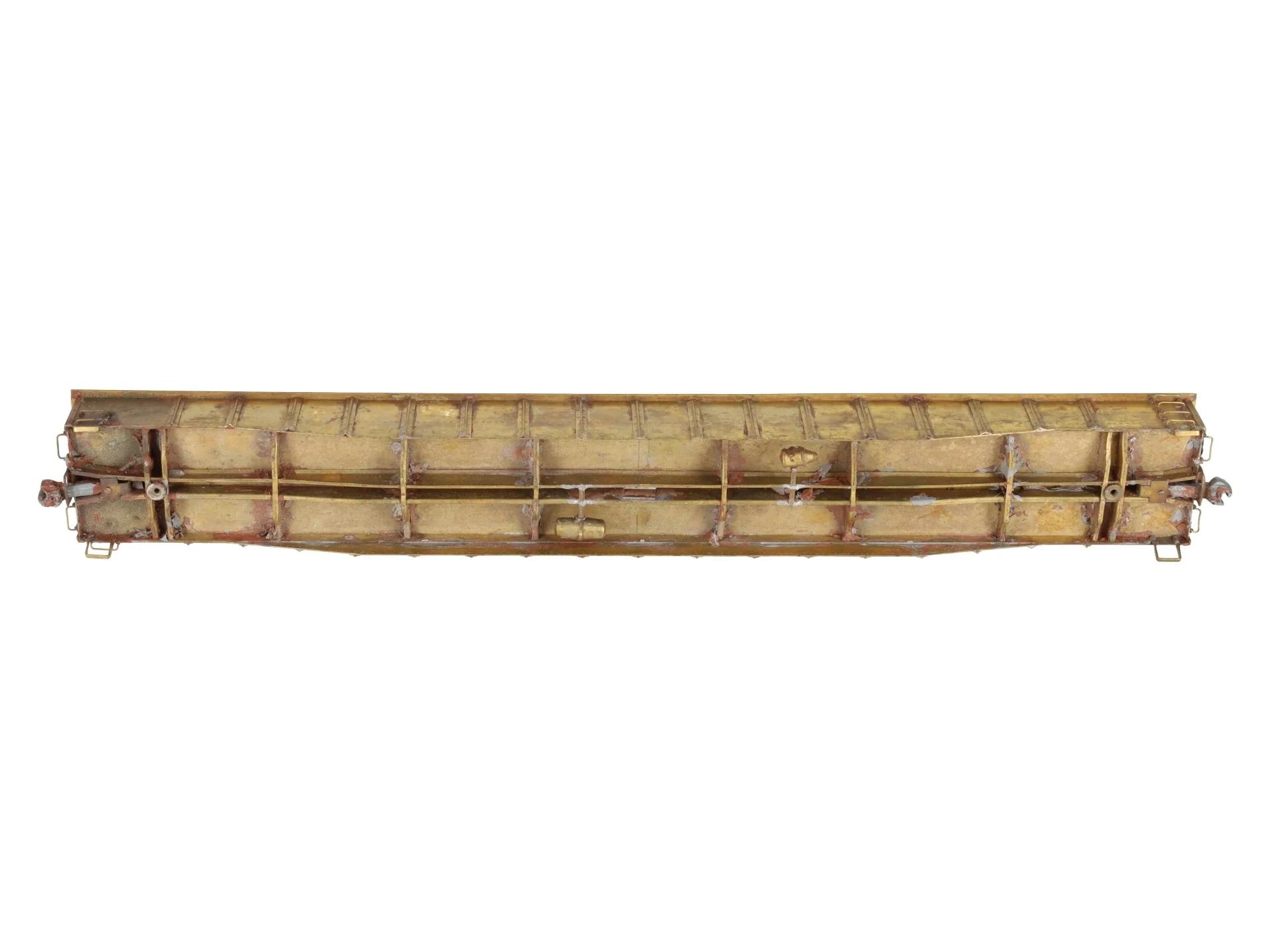 BRASS O Gauge Undecorated Steel Mill 52' Gondola VG - Image 4