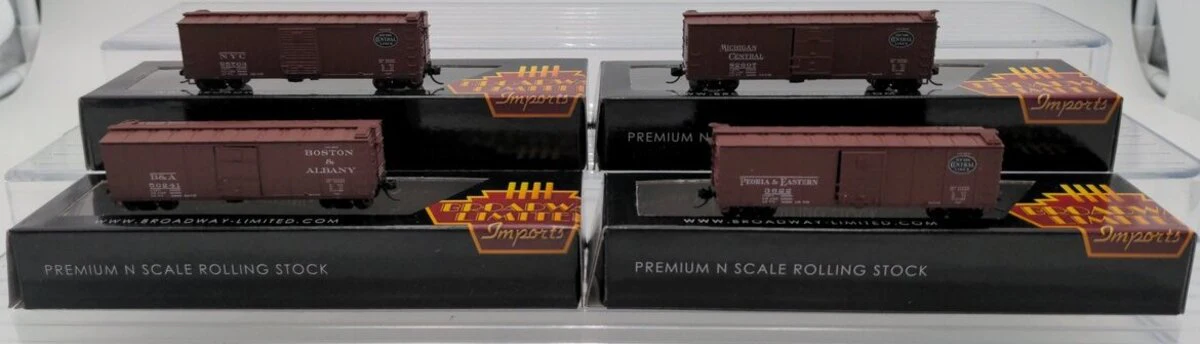 Broadway Limited 7271 N 1930's 40' Steel Boxcar Variety Set B (Set of 4) LN/Box