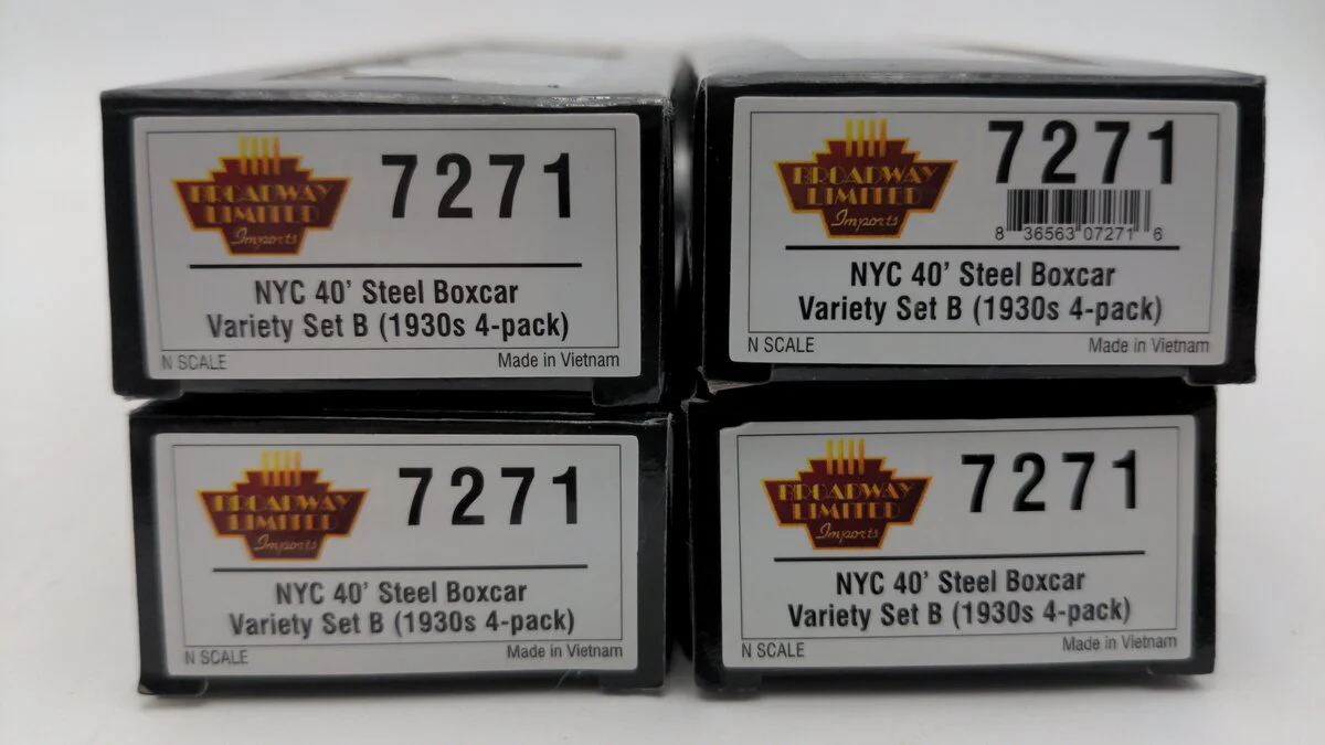 Broadway Limited 7271 N 1930's 40' Steel Boxcar Variety Set B (Set of 4) LN/Box - Image 7