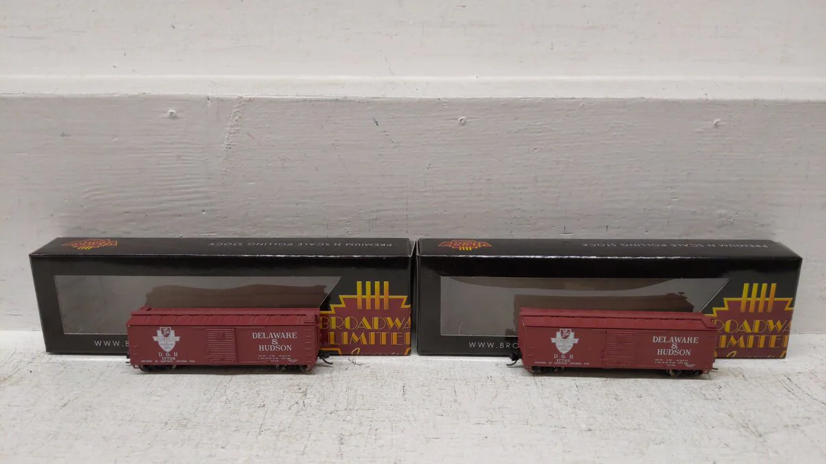 Broadway Limited 7277 N Delaware & Hudson 40' Steel Boxcar (Pack of 2) LN/Box