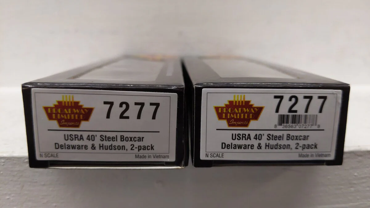 Broadway Limited 7277 N Delaware & Hudson 40' Steel Boxcar (Pack of 2) LN/Box - Image 7