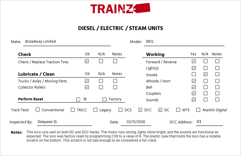 Broadway Limited 8612 N CN GE ES44AC Diesel Locomotive Sound/DC/DCC #3069 LN/Box - Image 12
