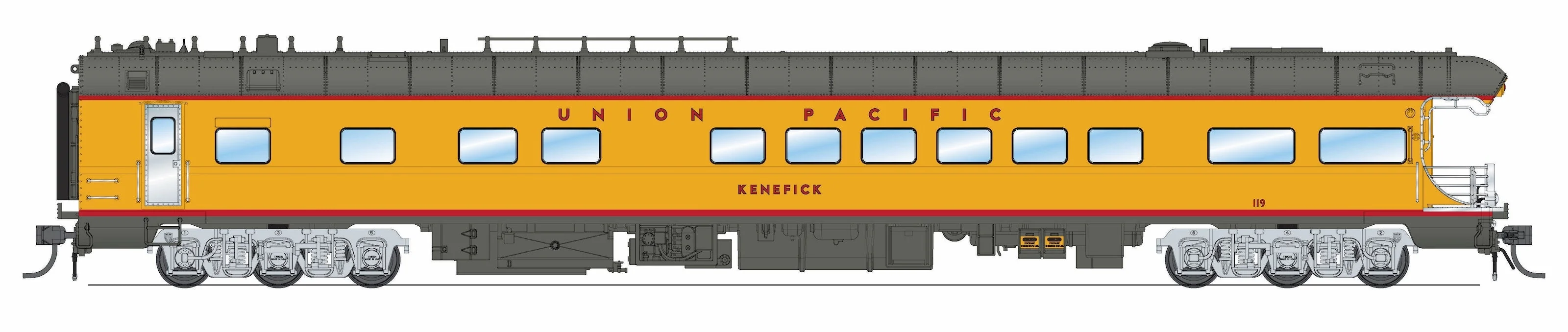 Broadway Limited 9017 HO UP UP Business Car Missouri Bicentennial Drumhead #119 - Image 8
