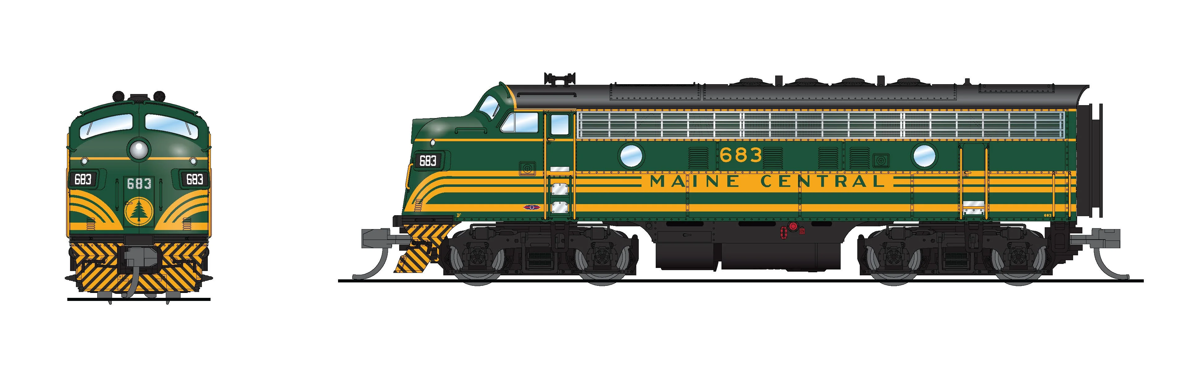 Broadway Limited 9060 N MEC EMD F3A Diesel Locomotive No-Sound/DCC-Ready #683 LN/Box