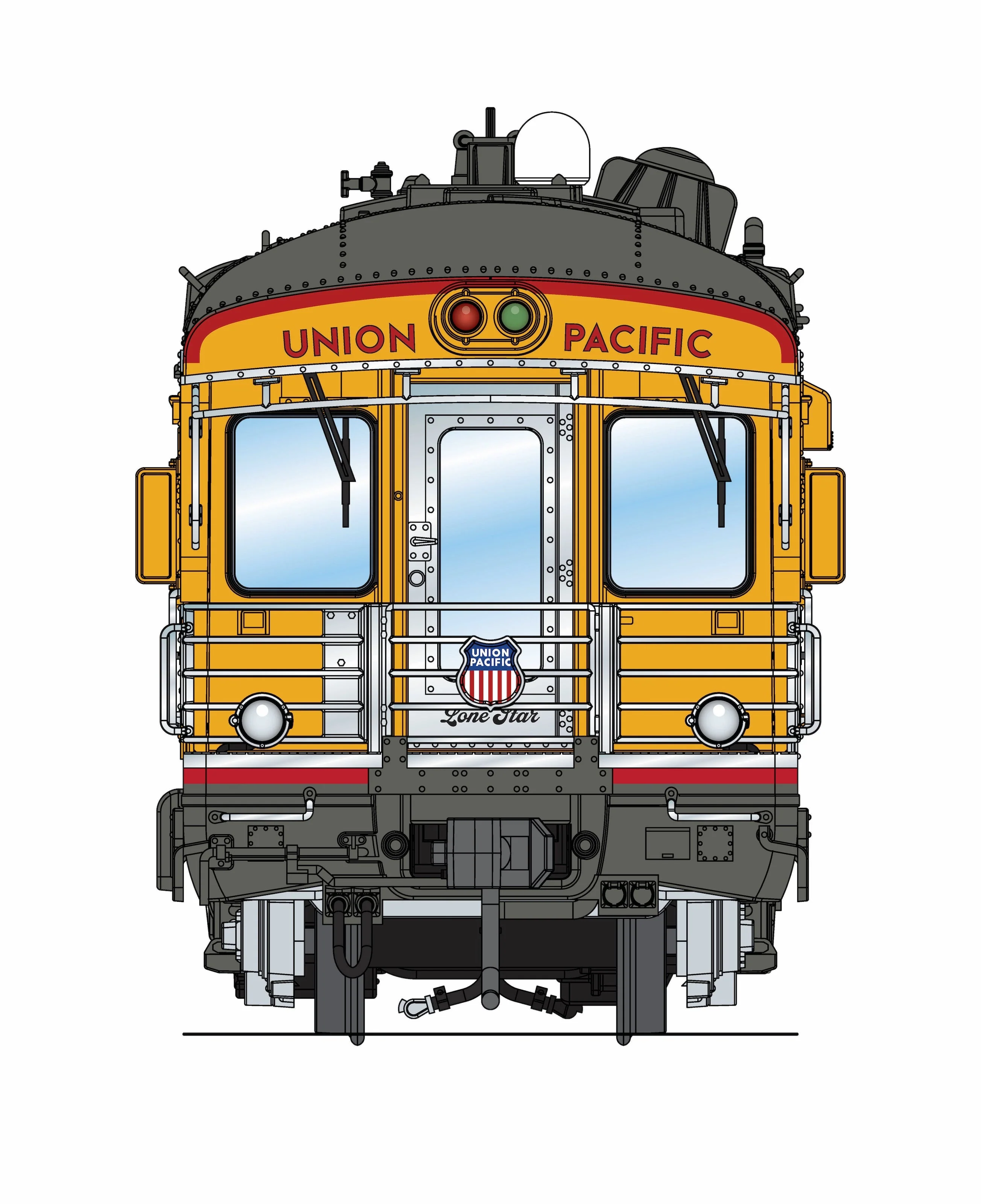 Broadway Limited 9590 HO UP Union Pacific Business Car w/ UP Shield on Rear #101 - Image 8