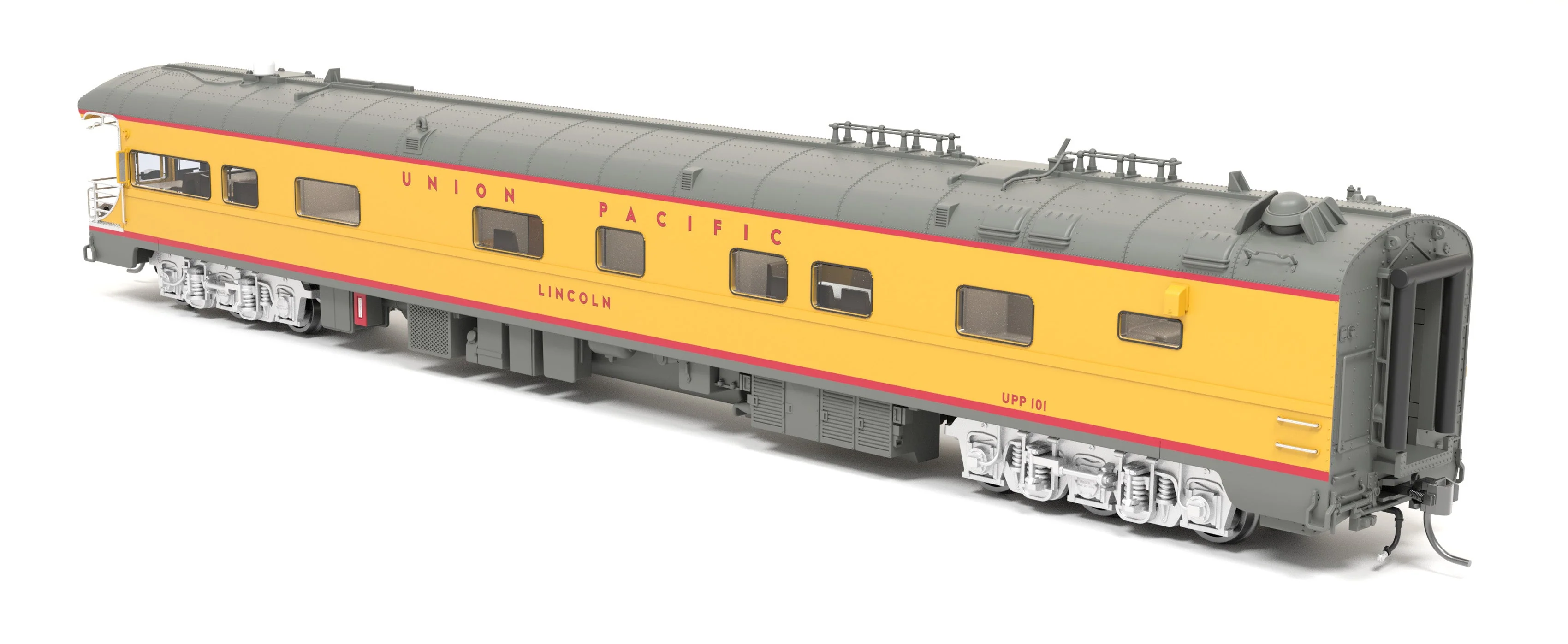 Broadway Limited 9592 HO UP UP Business Car with Big Boy Tour Drumhead #101 - Image 3