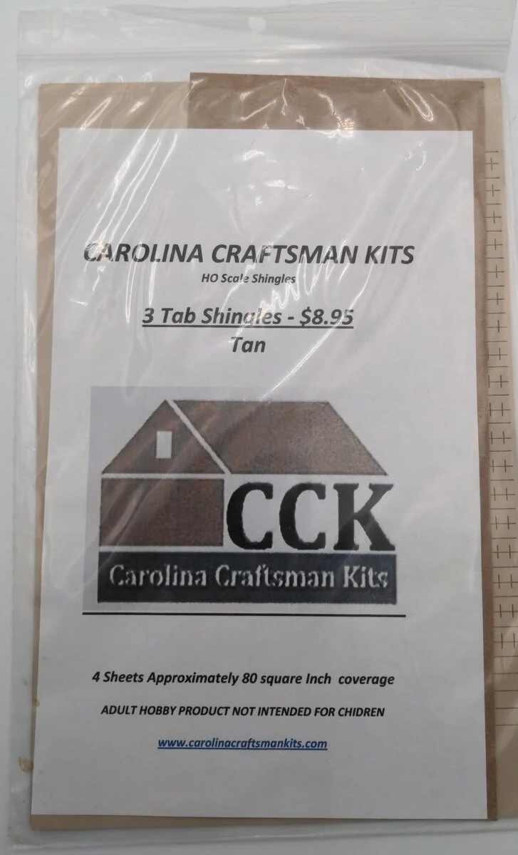 Carolina Craftsman HO 3 Tab Shingles Tan