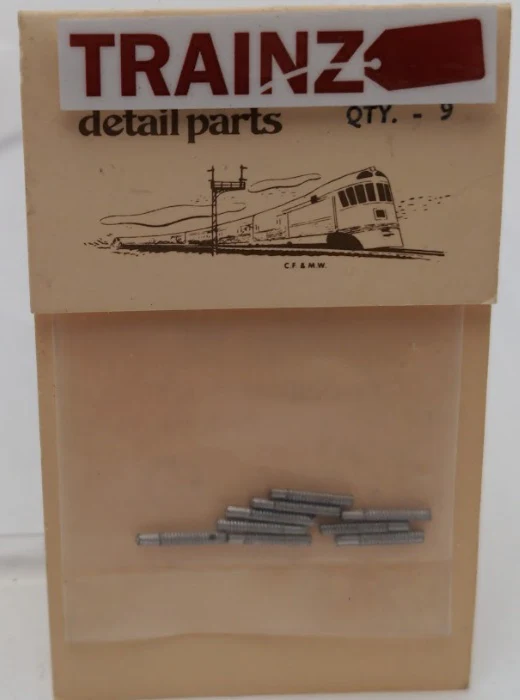 Century 221 HO Scale Unpainted Metal Waste Drain Pipe (Pack of 9)