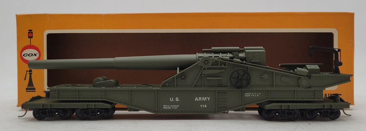 Cox 6230-9 HO US Army Railway Gun #114 LN/Box