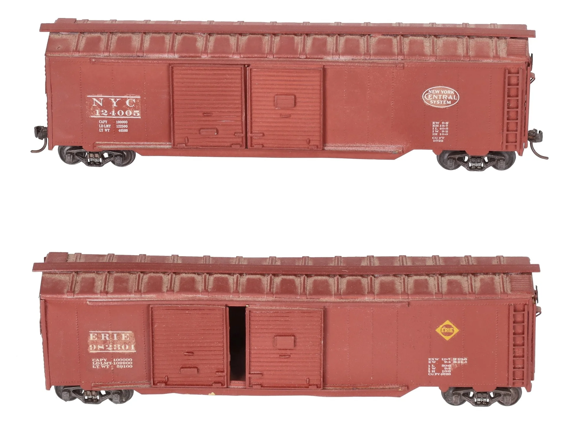 Custom Painted HO Scale BRASS Assorted 50' Boxcars [2]