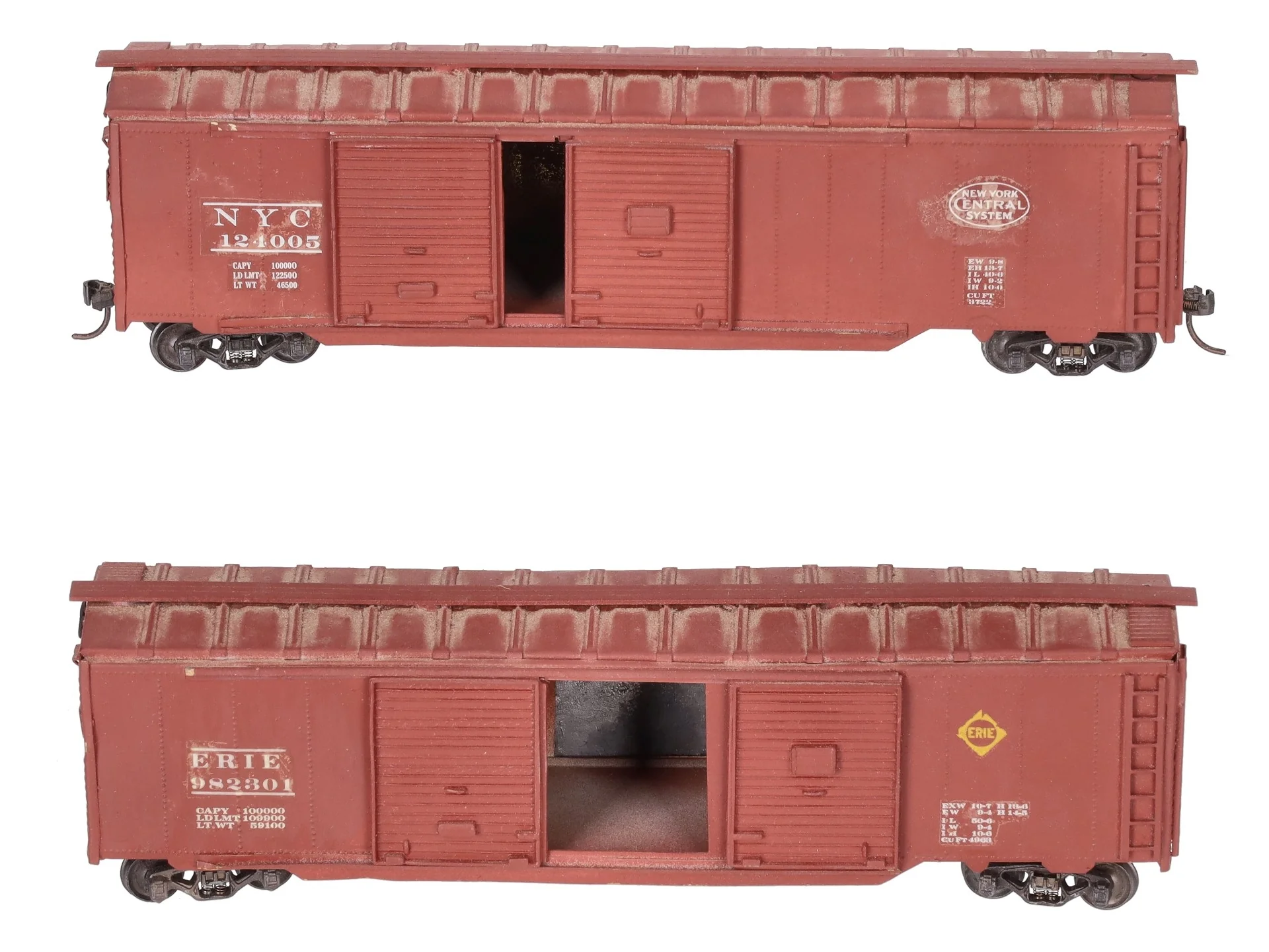 Custom Painted HO Scale BRASS Assorted 50' Boxcars [2] - Image 2