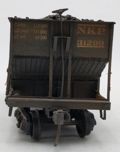 Custom Weathered O Scale Nickel Plate Road Wooden 2-Bay Hopper #31299 [2-Rail] VG - Image 2