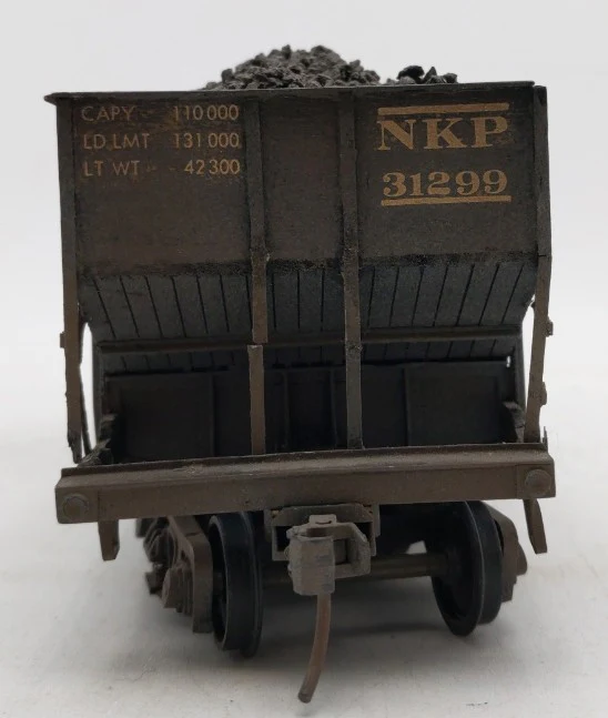 Custom Weathered O Scale Nickel Plate Road Wooden 2-Bay Hopper #31299 [2-Rail] VG - Image 4