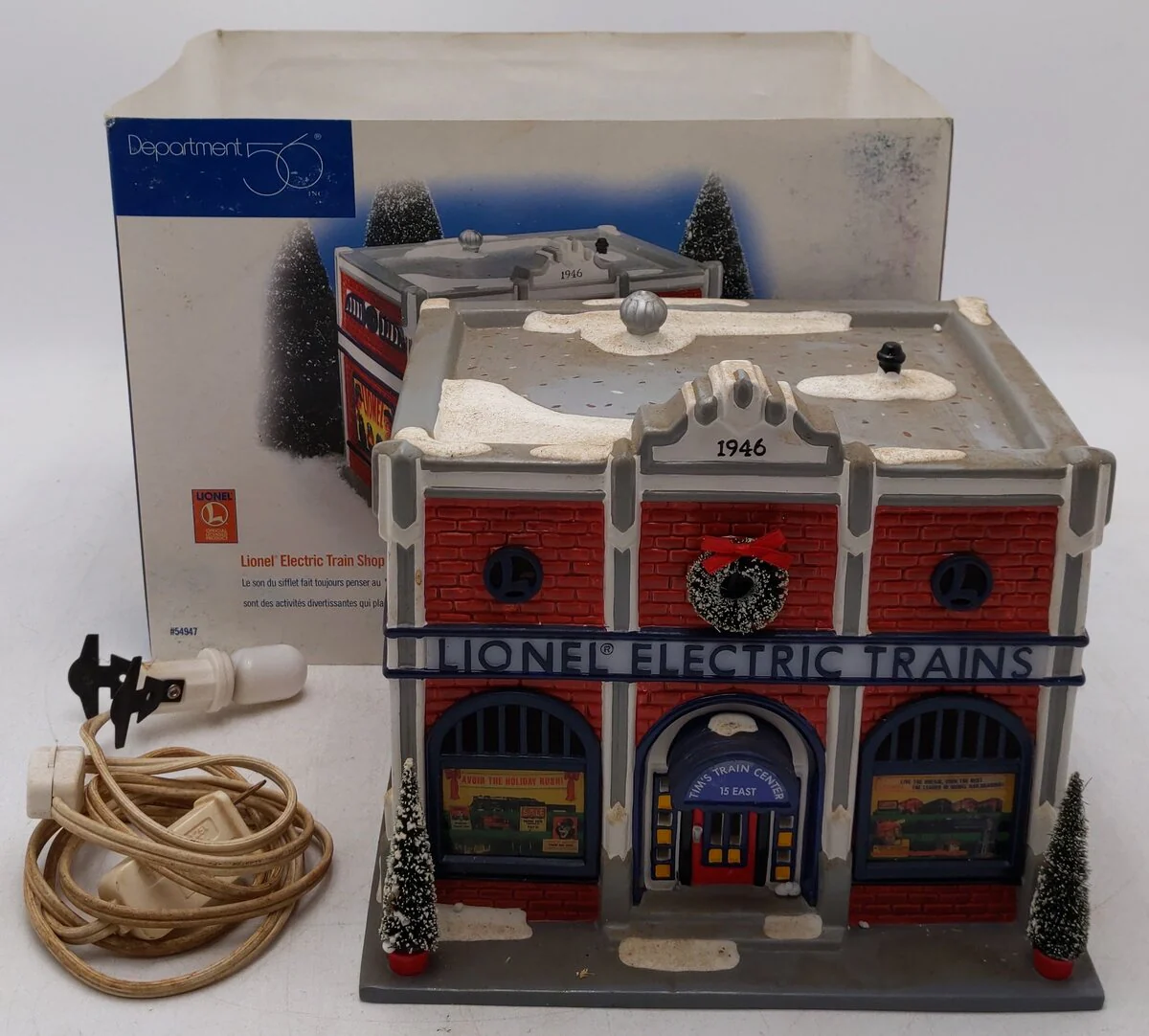 Dept 56 54947 The Original Snow Village Lionel Electric Train Shop VG/Box