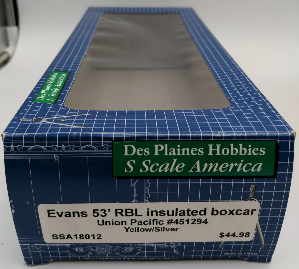 Des Plaines Hobbies SSA18012 S Scale Union Pacific Evans 53' RBL Boxcar #451294 EX/Box - Image 8