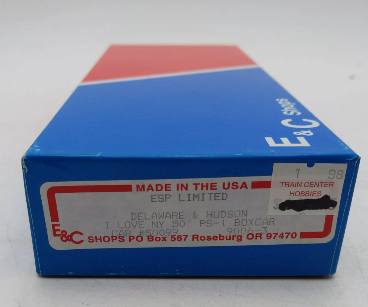 E&C Shops 9006-3 HO 50’ PS-1 Boxcar Delaware & Hudson ‘I Love NY’ # 50099 Kit NIB - Image 2
