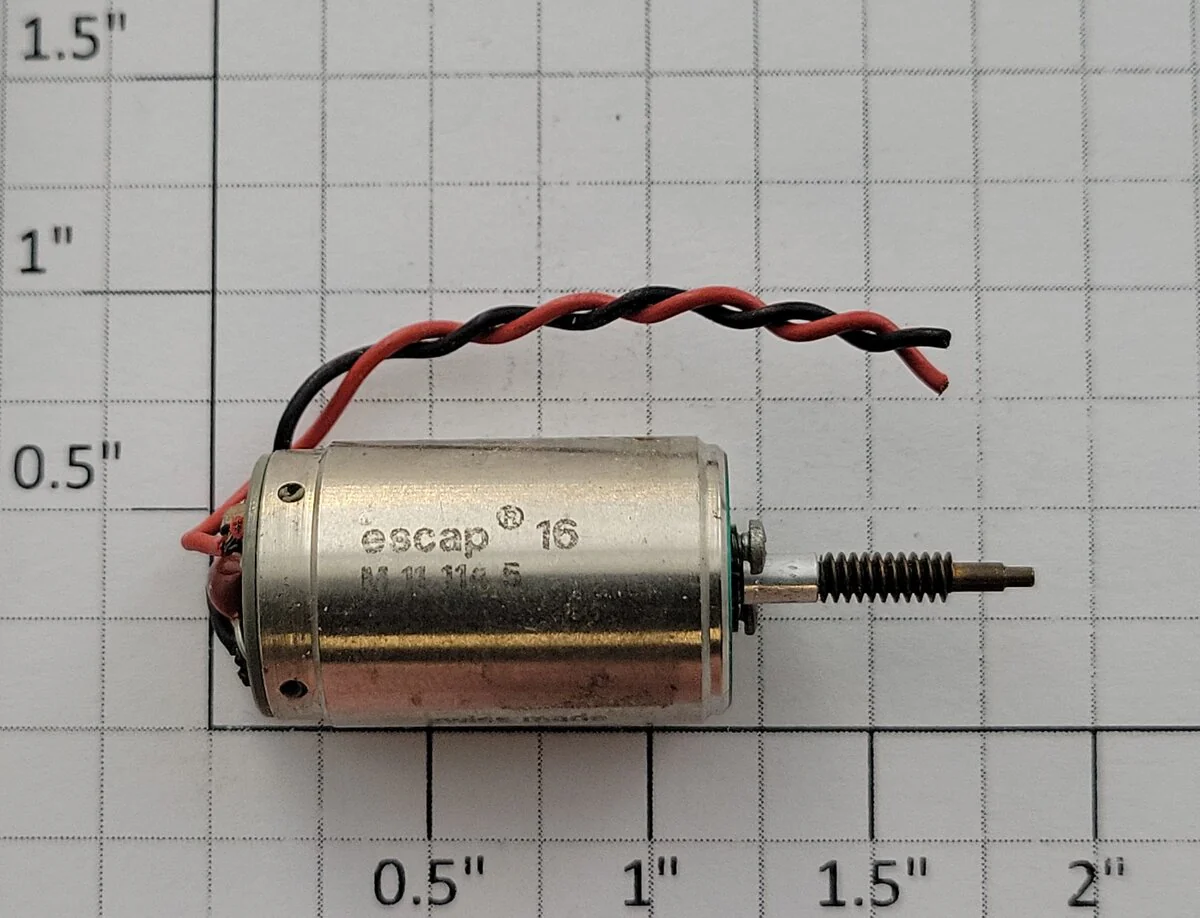 Escap M 11 114 5 12-Volt Can Motor with Worm Gear Shaft