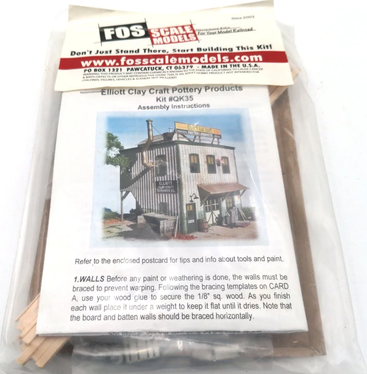 FOS QK35 HO Elliott Clay Craft Pottery Products Kit