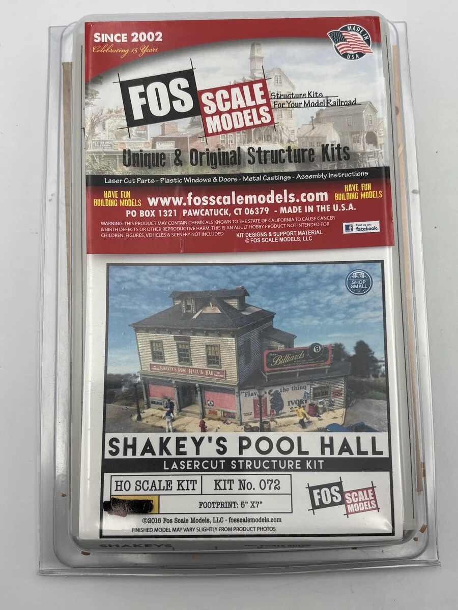 FOS Scale Limited 072 HO Shakey's Pool Hall Build Kit