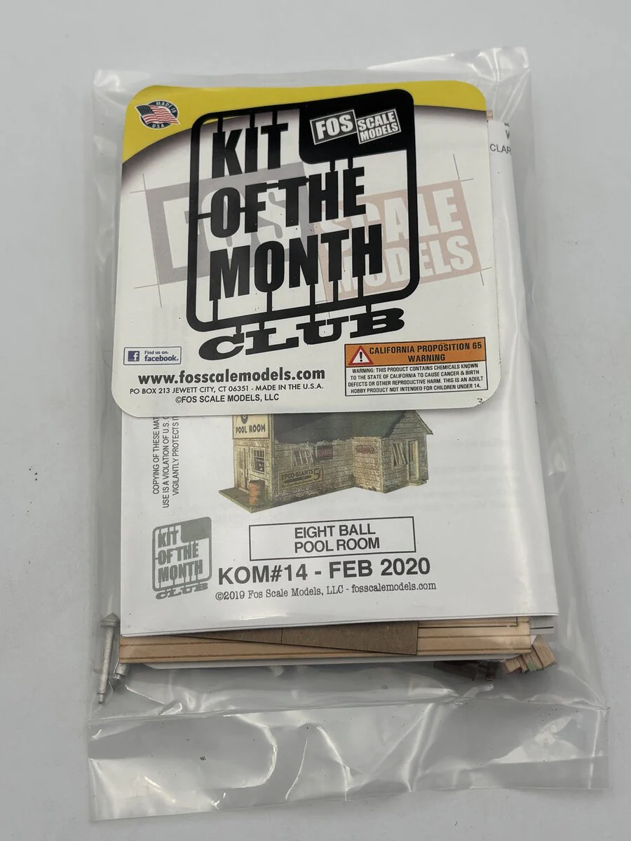 FOS Scale Limited 14 HO Eight Ball Pool Room Build Kit