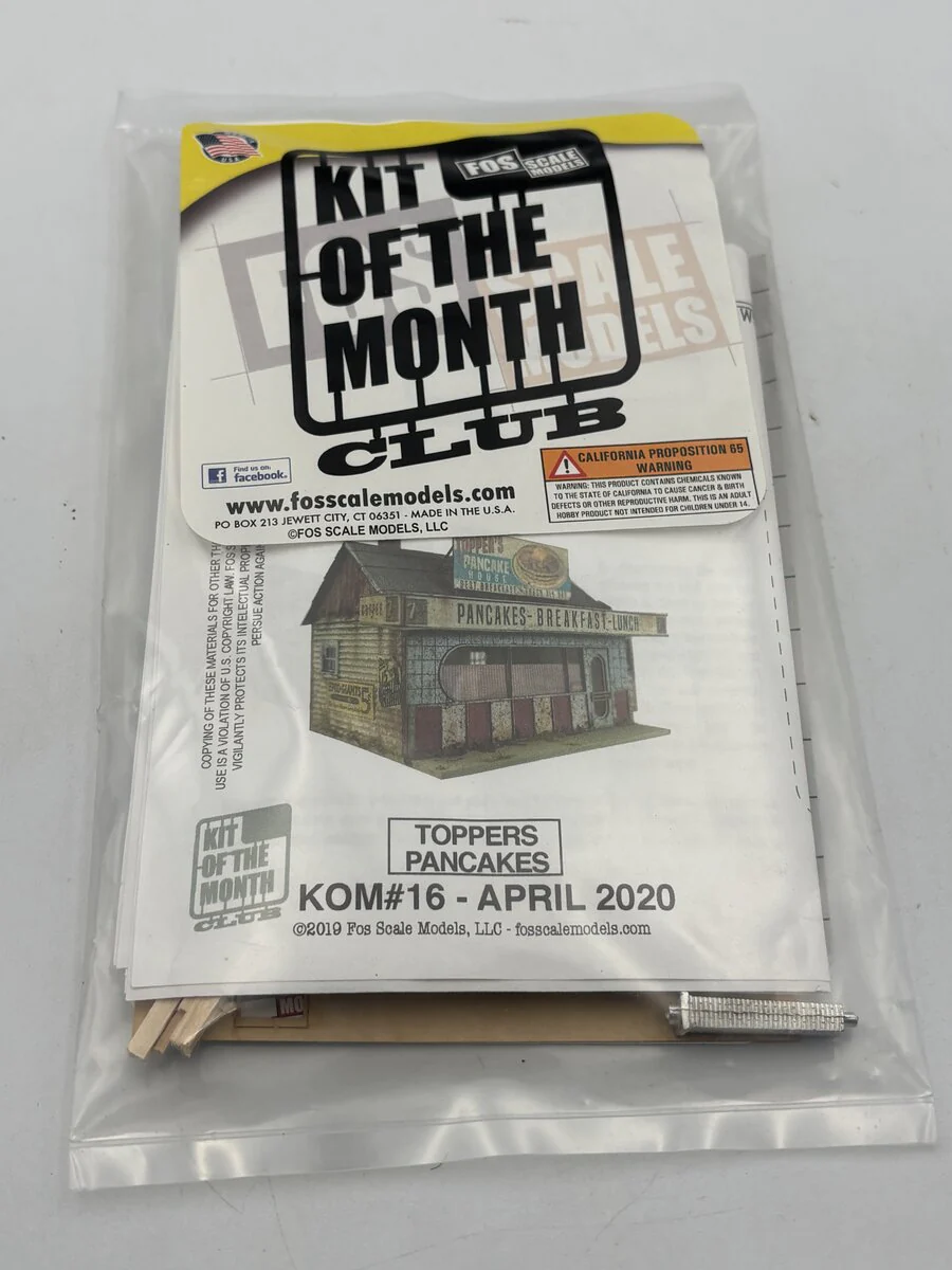 FOS Scale Limited 16 HO Toppers Pancakes Build Kit