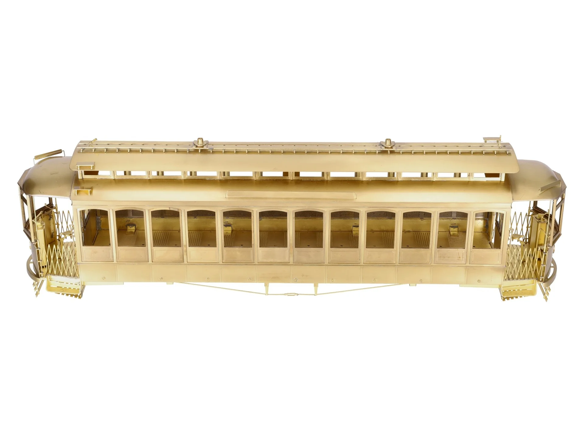 GHB International 1-1000 G Scale BRASS Old Tyme Brill Convertible Trolley LN/Box - Image 3