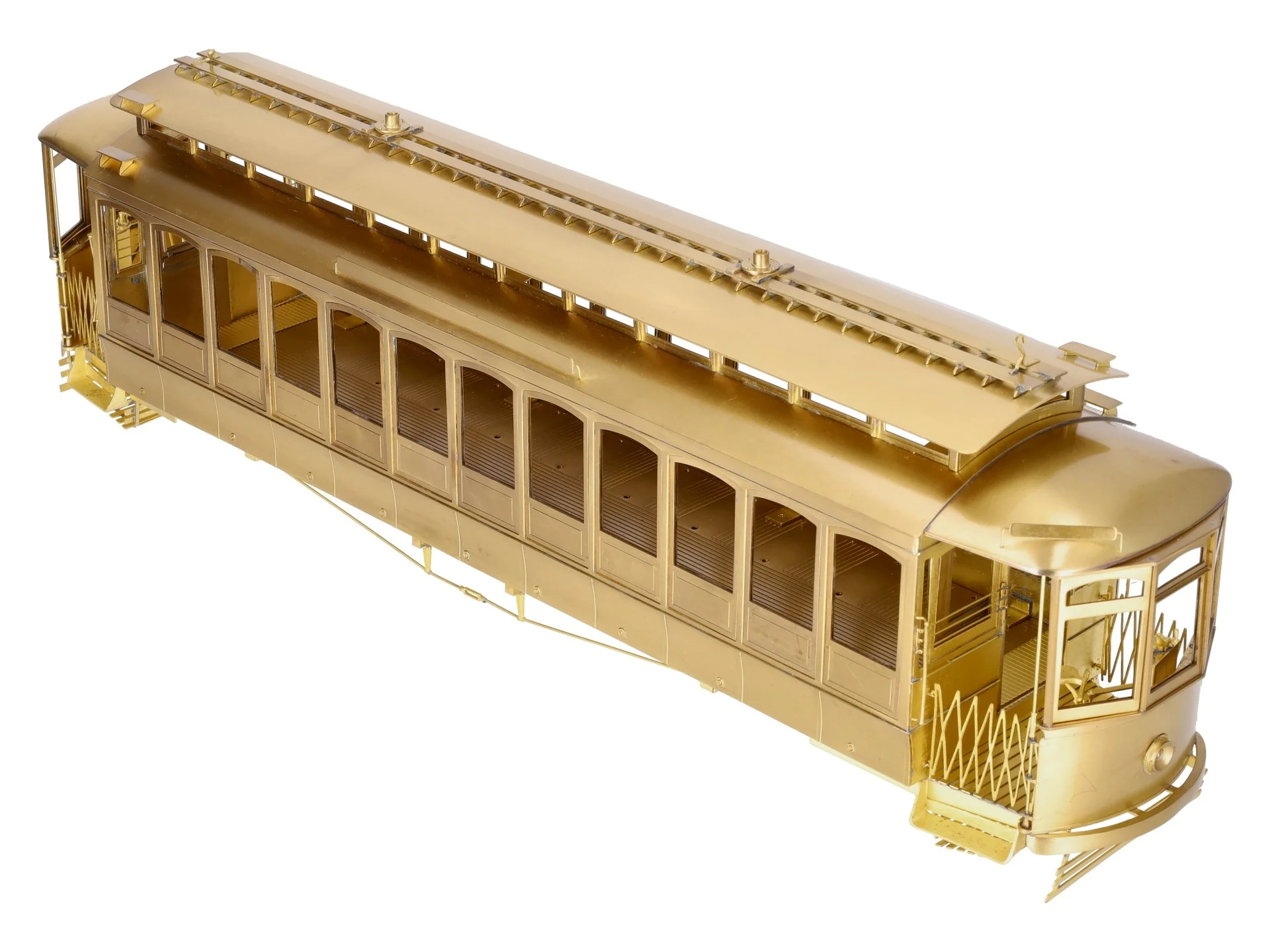 GHB International 1-1000 G Scale BRASS Old Tyme Brill Convertible Trolley LN/Box - Image 6