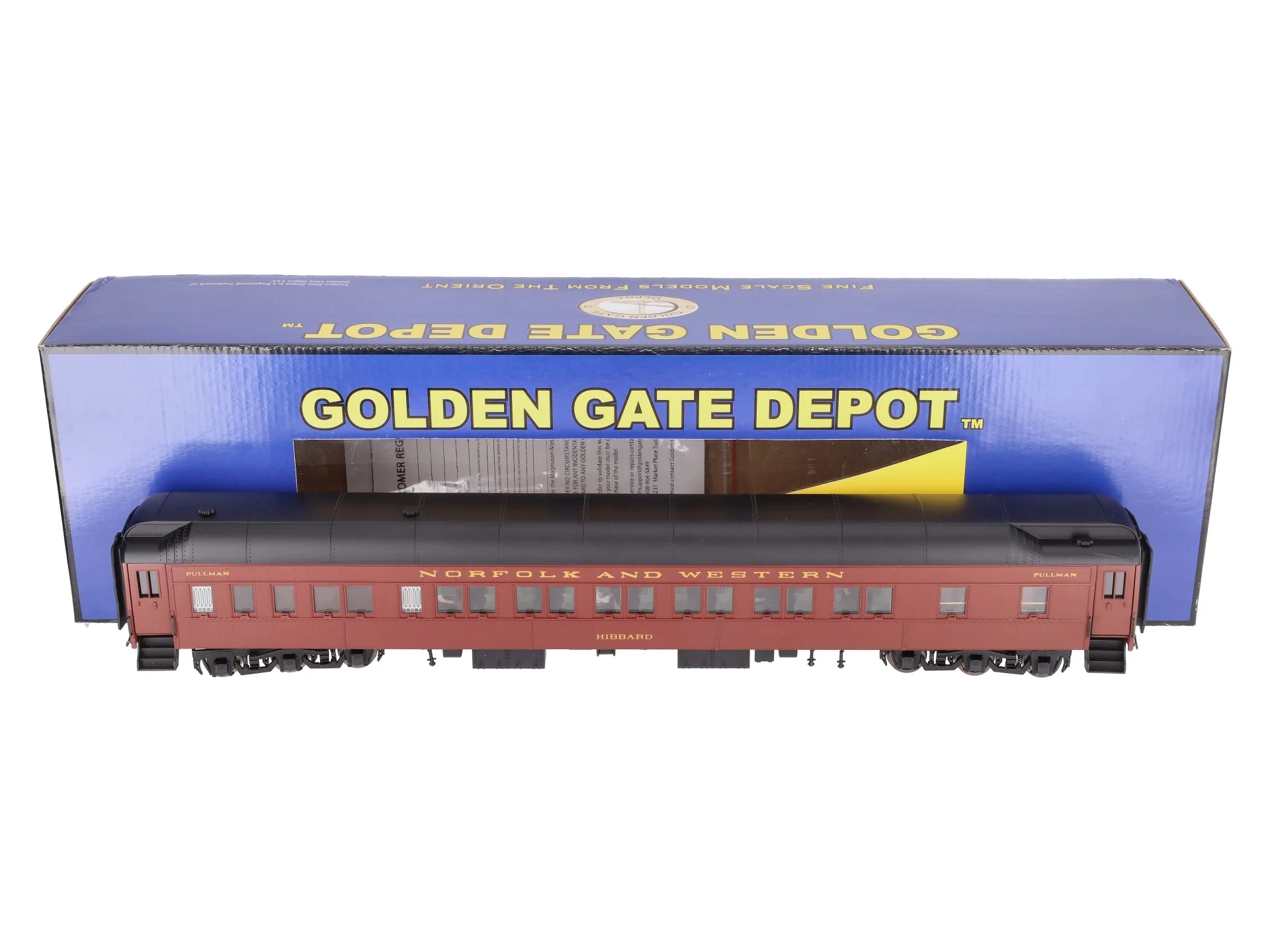 Golden Gate Depot O Norfolk & Western "Hibbard" 12-1 Sleeper Car (2-Rail) LN/Box