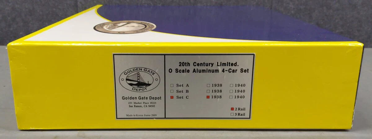 Golden Gate Depot O NYC 20th Century Limited Passenger Cars (Set of 4) - 2-Rail NIB - Image 3