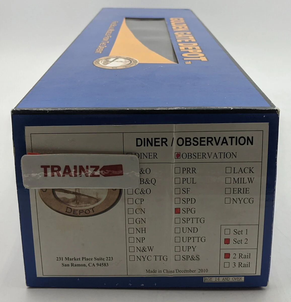 Golden Gate Depot O Scale 2-Rail Southern Pacific Observation Car "Sunset Park" LN/Box - Image 4