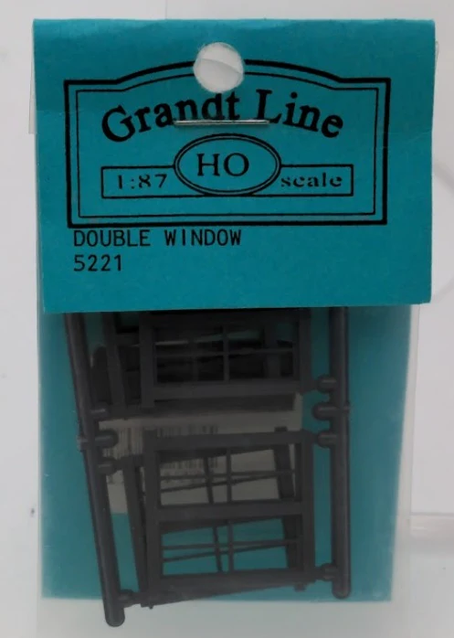 Grandt Line 5221 HO Scale Double Windows Plastic Parts