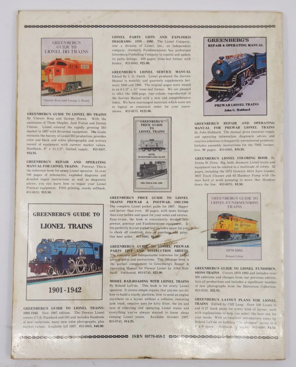 Greenberg's Guide To Lionel Trains 1945-1969 Paperback Book By Bruce C Greenberg VG - Image 2