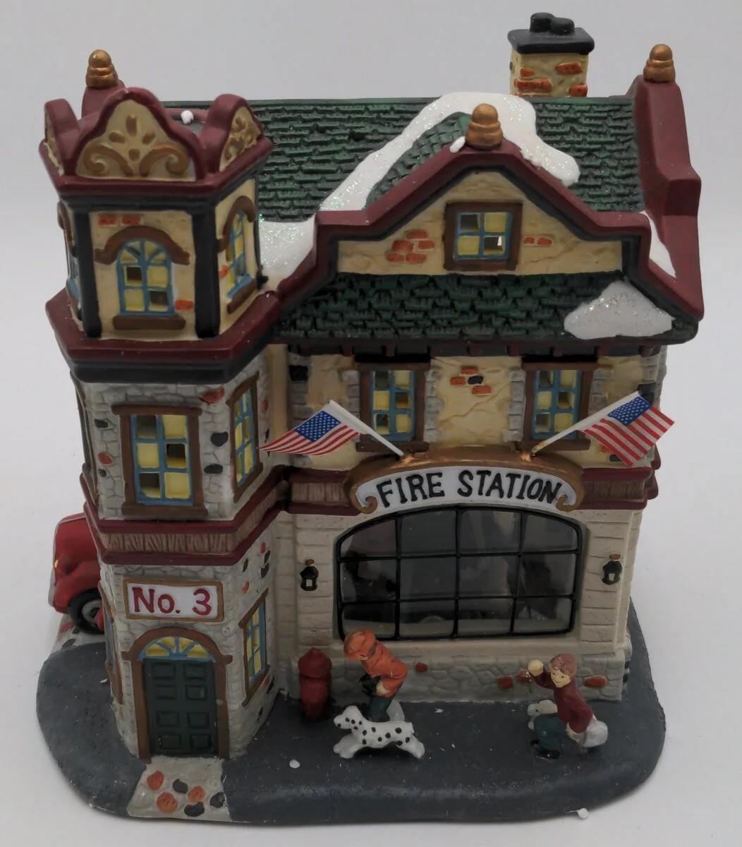 Holiday Express Porcelain Fire Station EX - Image 2