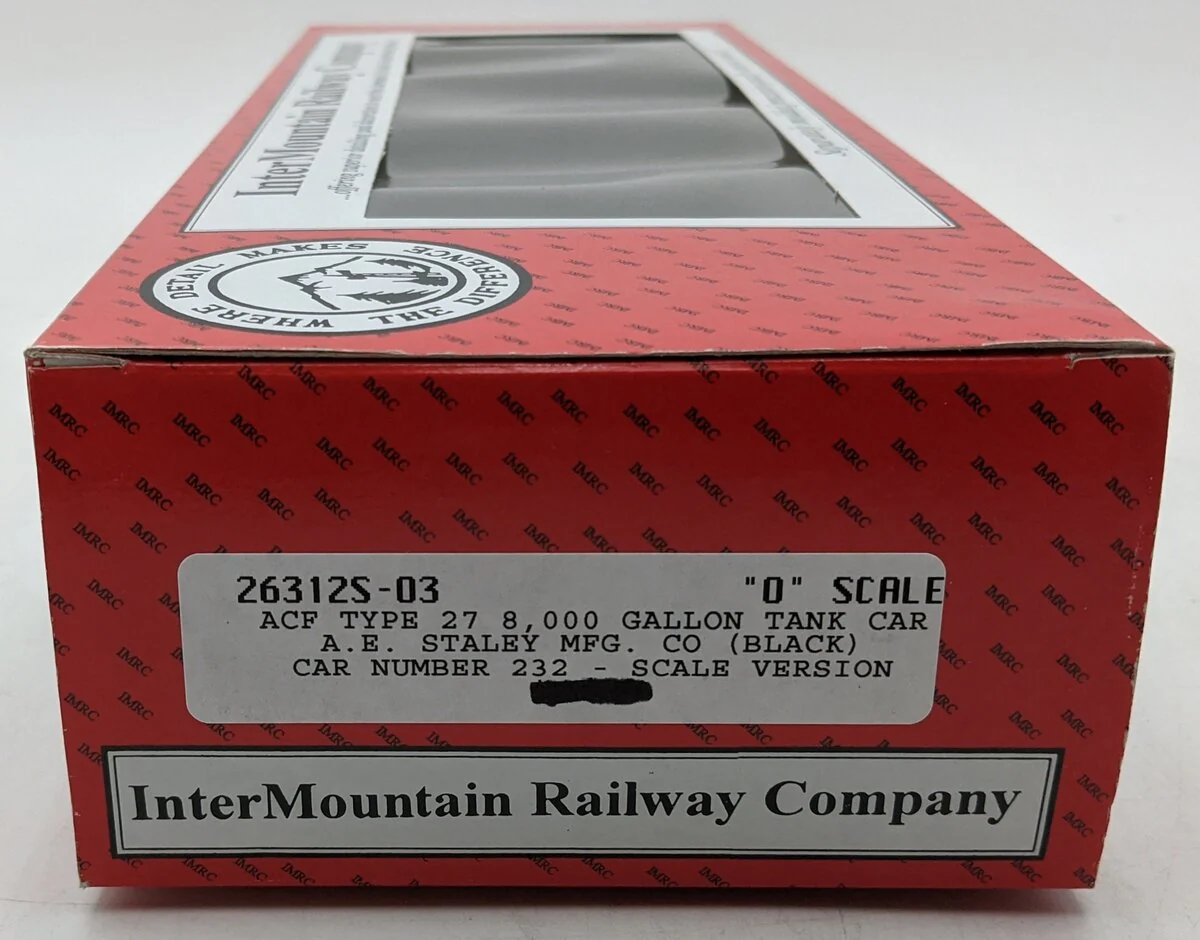 InterMountain 26312S-03 O AESX ACF Type 27 8,000 Gallon Tank Car #232 (2-Rail) LN/Box - Image 4