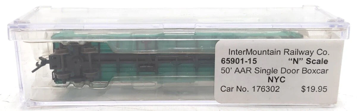 InterMountain 65901-15 N Scale NYC 50' AAR Single Door Boxcar #176302 LN/Box - Image 2