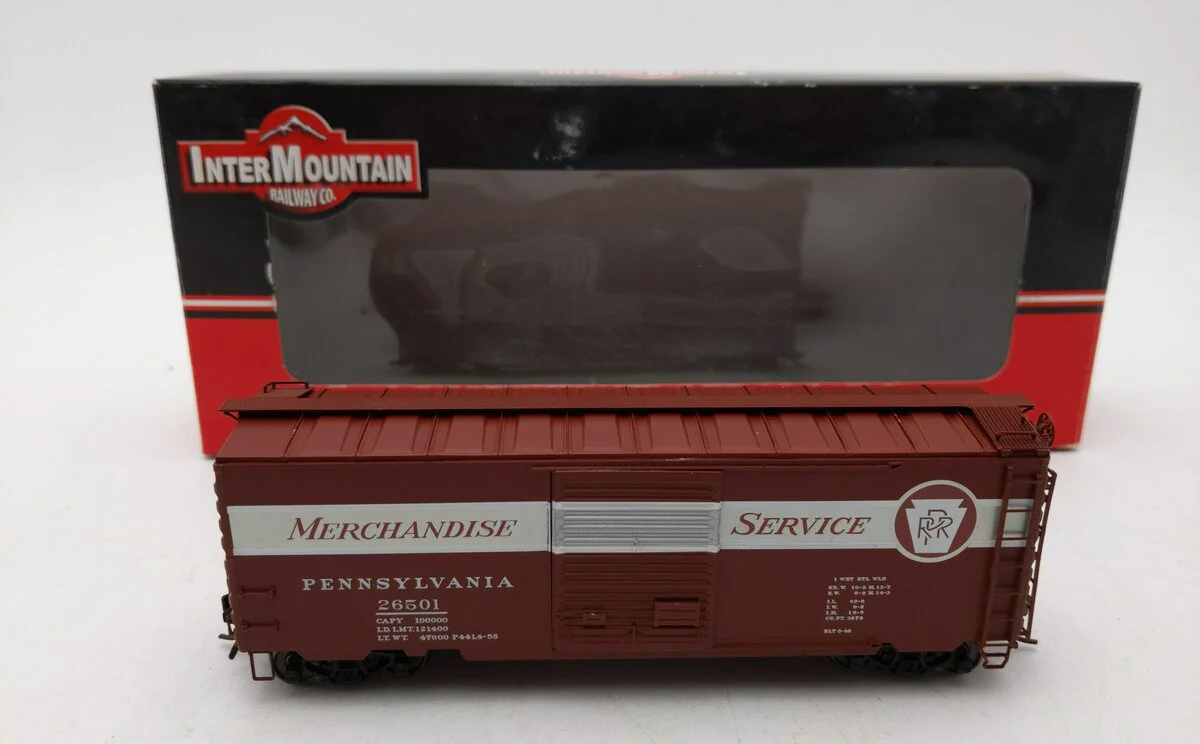 InterMountain  HO Scale Pennsylvania Merchandise Service Boxcar #26501 LN/Box