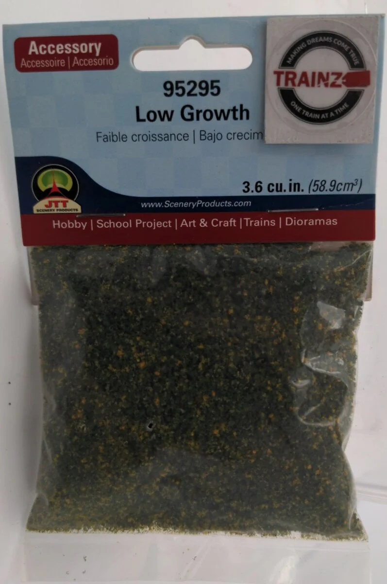 JTT Scenery Products 95295 Green Low Growth Bag 3.6 Cu. In.