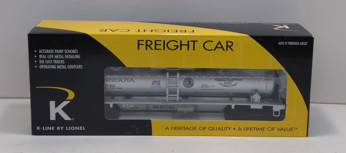 K-Line 6-21103 O Minnesota State Quarter Tank Car Bank LN/Box