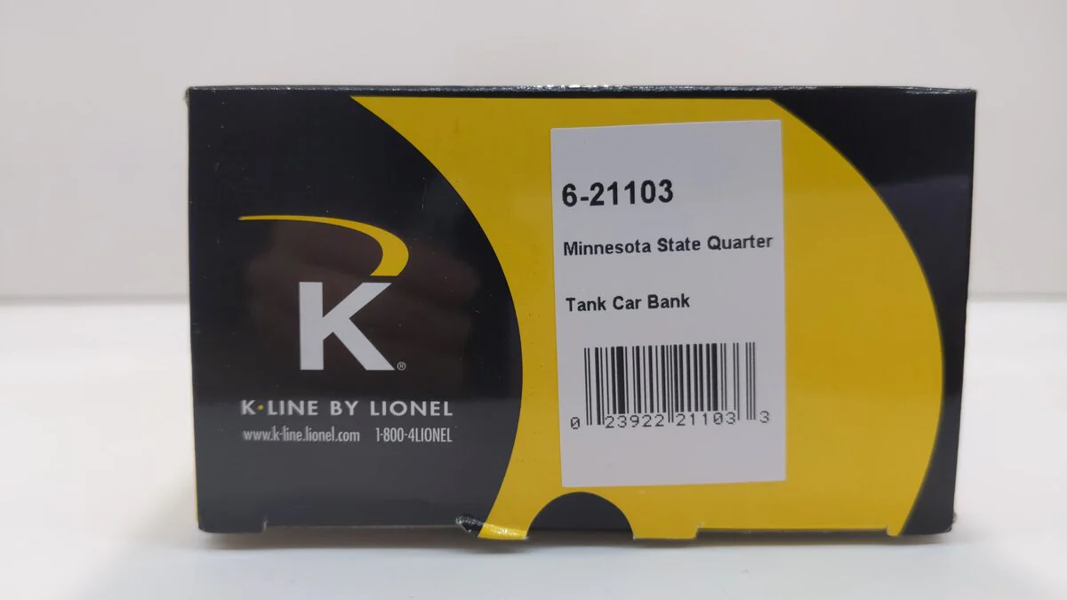 K-Line 6-21103 O Minnesota State Quarter Tank Car Bank LN/Box - Image 6