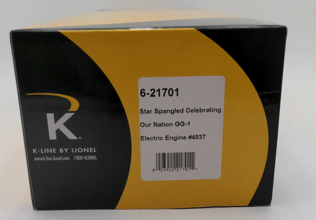 K-Line 6-21701 O Gauge Star Spangled GG-1 Electric Locomotive #4837 EX/Box - Image 8