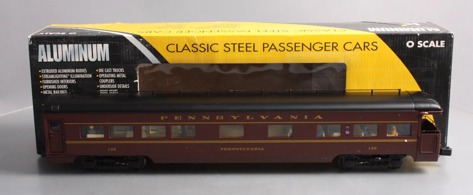 K-Line K4680-30012 O Pennsylvania 18" Aluminum Business Car #120 LN/Box