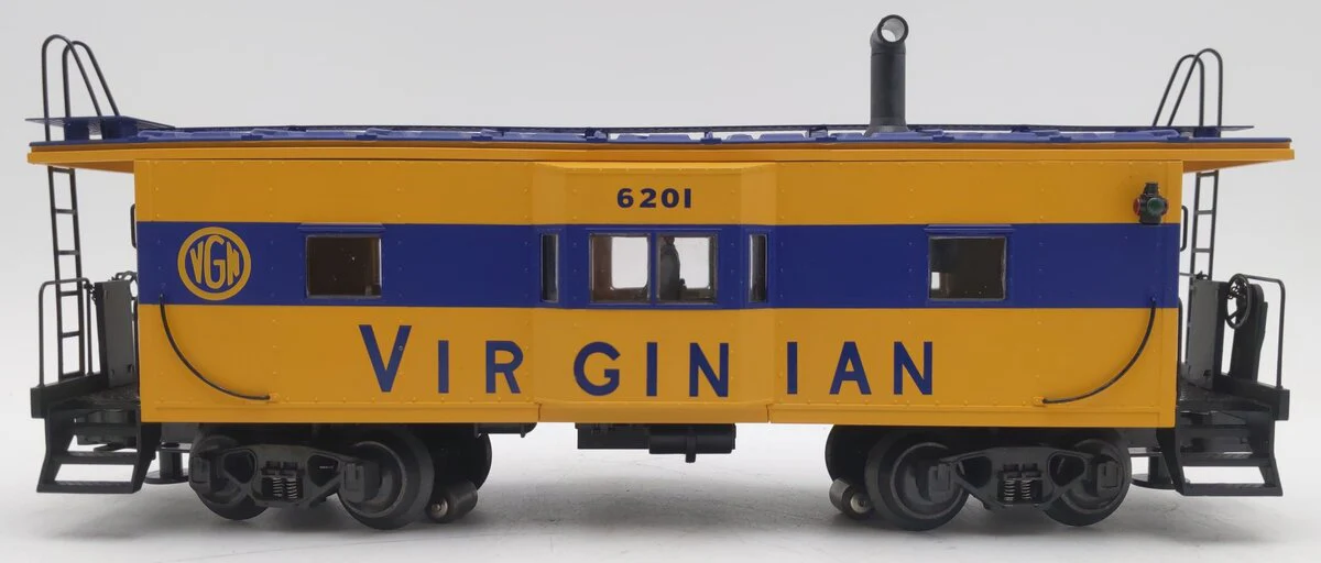 K-Line K612-4461 O Virginian Illuminated Bay-Window Smoking Caboose #6201 EX/Box - Image 2