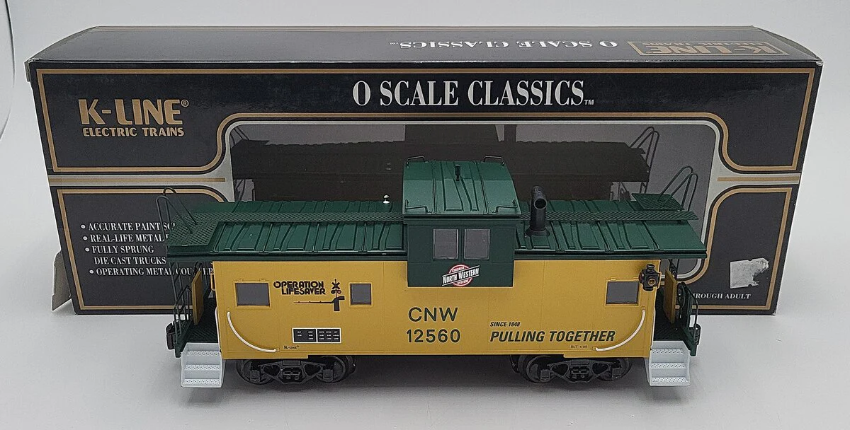 K-Line K613-1311 O Gauge Chicago & North Western Extended Vision Caboose #12560 EX/Box