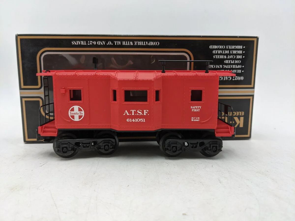 K-Line K614-1051 Atchison Topeka & Santa Fe Bay Window Caboose EX/Box