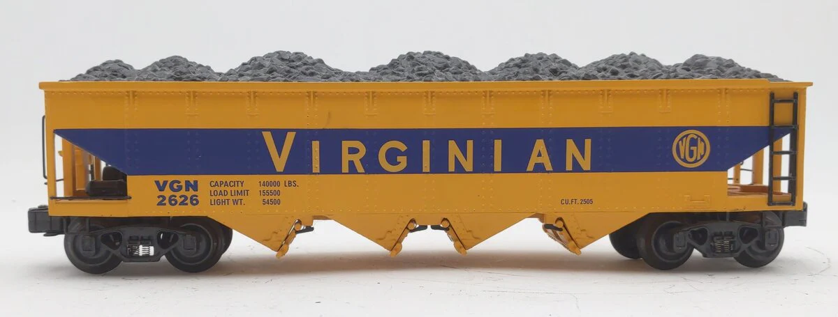K-Line K623-44623 O Gauge Virginian Die-Cast Hopper Car w/ Coal Load #2626 EX/Box - Image 2