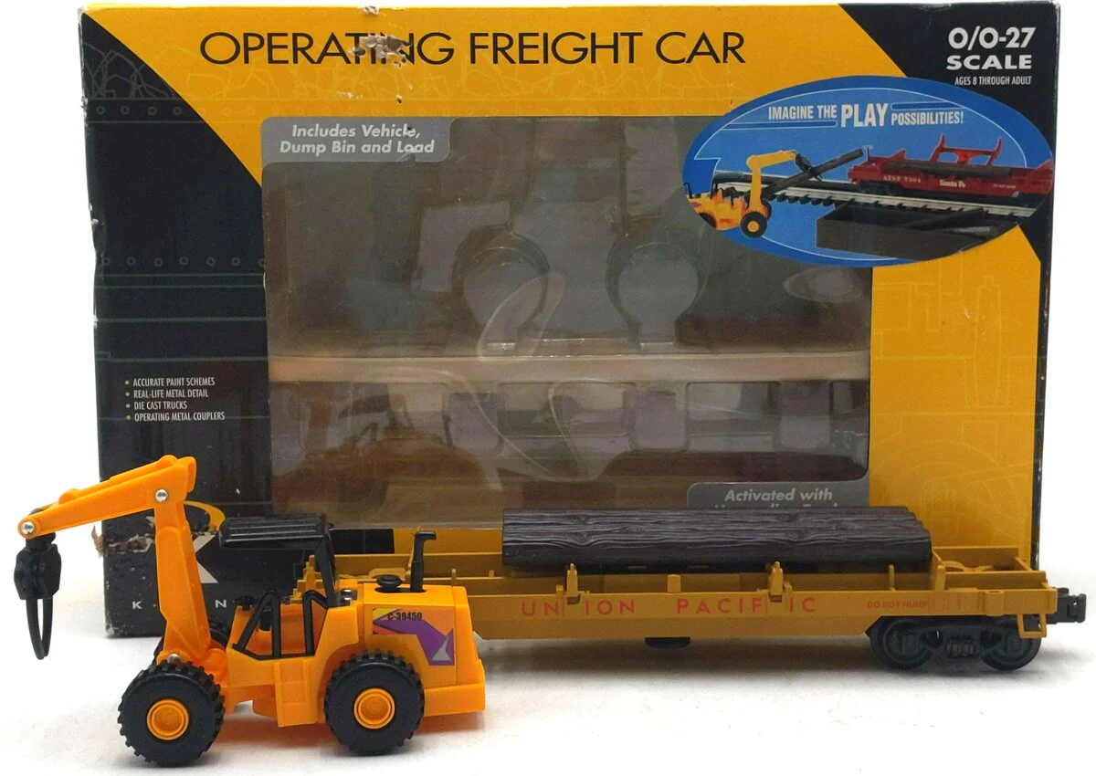 K-Line K723-2111 O Gauge Union Pacific Operating Log Dump Car LN/Box