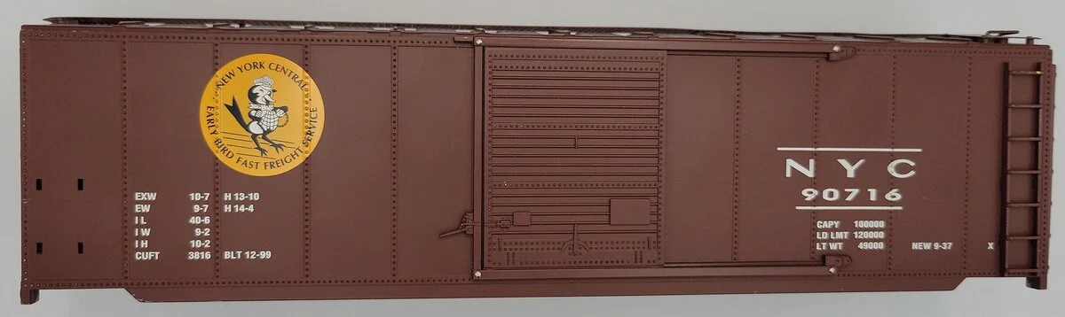 K-Line K761-1754 New York Central Early Bird Fast Freight Service Boxcar Shell - Image 4