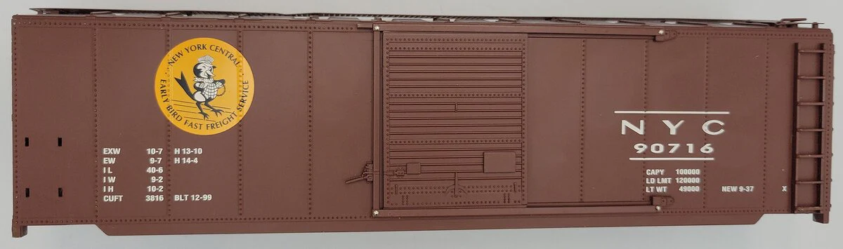 K-Line K761-1754 New York Central Early Bird Fast Freight Service Boxcar Shell - Image 6