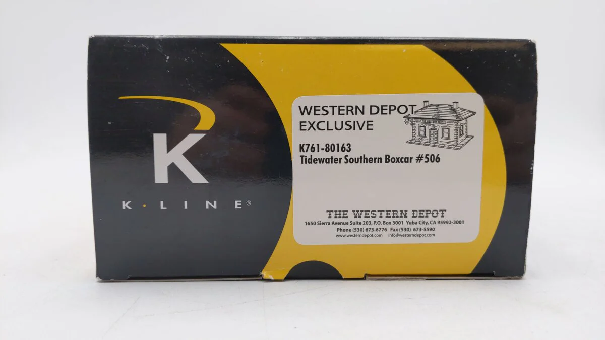 K-Line K761-80163 Tidewater Southern Boxcar #506 (Western Depot Exclusive) LN/Box - Image 7